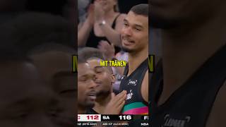 Ich liebe es, dass Wemby so mit den Emotionen dabei ist 😍💪🏻🏀 #wemby #tränen